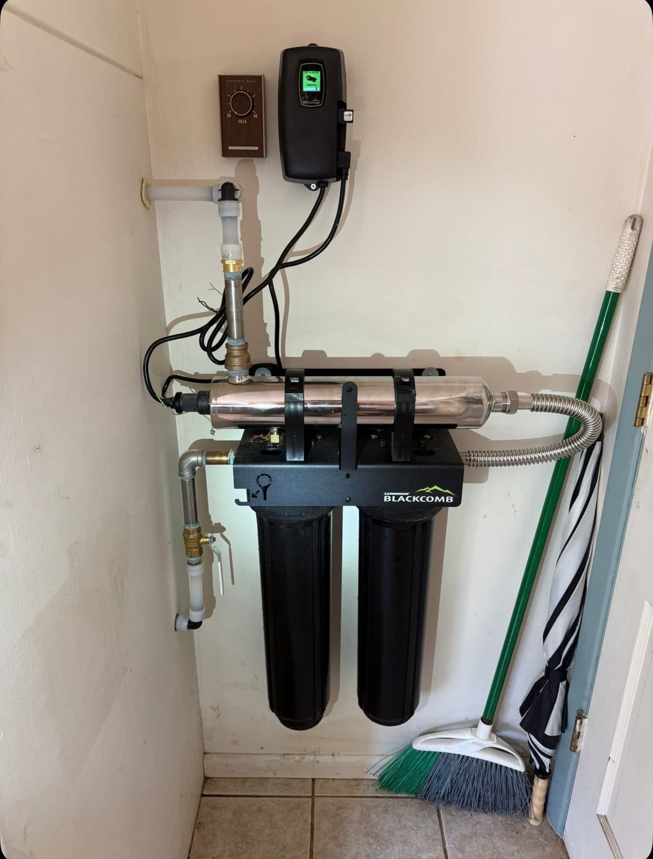 Whole-Home Dual-Stage Filtration and UV Water Treatment Install image